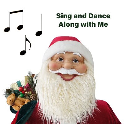 Fraser Hill Farm 58 Dancing Santa with Bear (FASC058D-14RED)