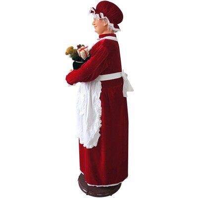 Fraser Hill Farm 58-In. Dancing Mrs. Claus Apron Life-Size Motion-Activated Christmas Animatronic (FAMC058D-27RED)