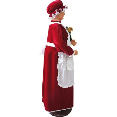 Fraser Hill Farm 58-In. Dancing Mrs. Claus Apron Life-Size Motion-Activated Christmas Animatronic (FAMC058D-27RED)