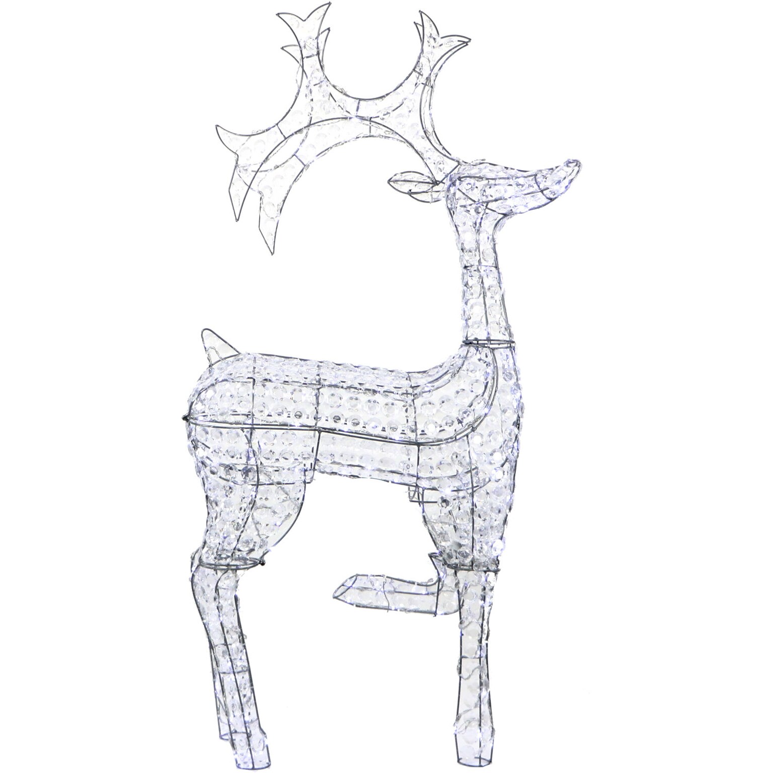 Fraser Hill Farm 53H Pre-Lit Crystal Reindeer (FCRY060-DEER1-WT2)