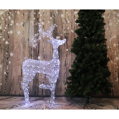 Fraser Hill Farm 53H Pre-Lit Crystal Reindeer (FCRY060-DEER1-WT2)