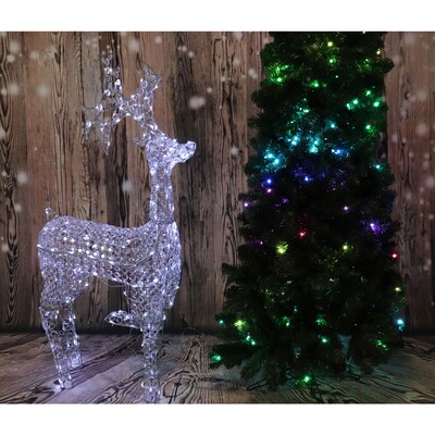 Fraser Hill Farm 53"H Pre-Lit Crystal Reindeer (FCRY060-DEER1-WT2)