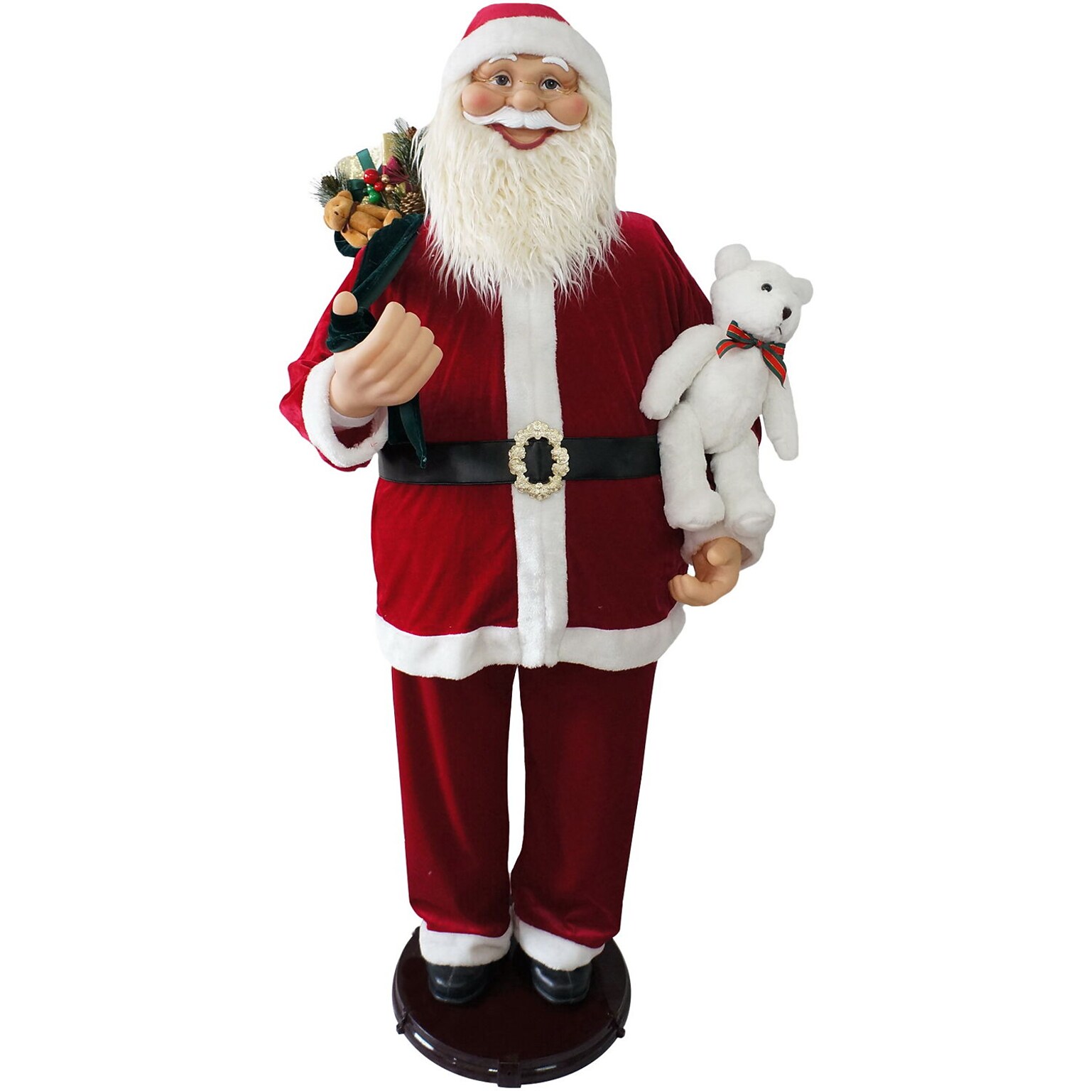 Fraser Hill Farm 58 Dancing Santa with Bear (FASC058D-14RED)
