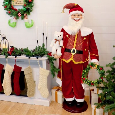 Fraser Hill Farm 58-In. Life-Size Dancing Santa (FASC058-2RD9)