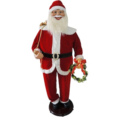 Fraser Hill Farm 58 Traditional Dancing Santa with Wreath & Gift Sack (FASC058-2RD3)