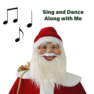 Fraser Hill Farm 58 Traditional Dancing Santa with Wreath & Gift Sack (FASC058-2RD3)