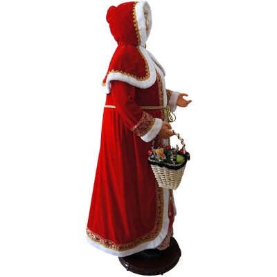 Fraser Hill Farm 58" Dancing Mrs. Claus Life-Size Motion-Activated Christmas Animatronic (FAMC058D-23RED)