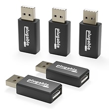 Plugable USB Data Blocker, Protects Against Juice Jacking, 5/Pack (USB-MC1-5X)