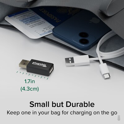 Plugable USB Data Blocker, Protects Against Juice Jacking, 5/Pack (USB-MC1-5X)