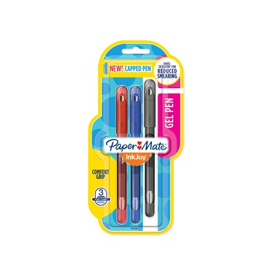 Paper Mate InkJoy Gel Pen, Fine Point, Assorted Ink, 3/Pack (2022981)