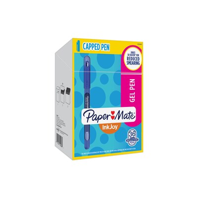 Paper Mate InkJoy Gel Pen, Medium Point, Dark Blue Ink, 36/Pack (SAN2034485)