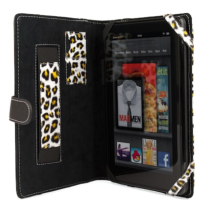 Vangoddy Book Style Portfolio Case for Kindle Fire HD 7 Inch, Leopard (RDYLEA235)