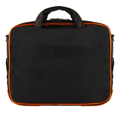 Vangoddy Nylon Business Messenger Bag, Black/Orange (PT_NBKLEA786_17)