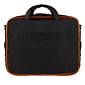 Vangoddy Nylon Business Messenger Bag, Black/Orange (PT_NBKLEA786_17)