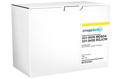 Image Brite Dell C3760 Yellow Compatible Toner Cartridge, High Yield, (MD8G4)