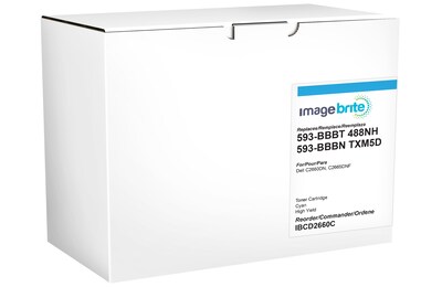 Image Brite Dell C2660 Cyan Compatible Toner Cartridge, High Yield, (TW3NN)