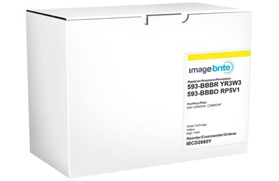 Image Brite Dell C2660 Yellow Compatible Toner Cartridge, High Yield, (YR3W3)