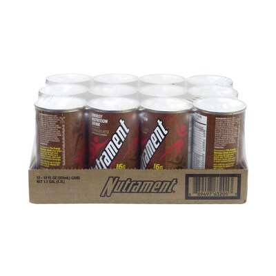 Nutrament 12 oz Energy Nutrition Drink Chocolate Pack of 12 (209-02578)