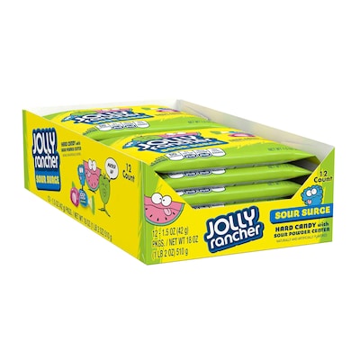 UPC 010700450258 product image for Jolly Rancher Hard Candy Assortment, Sour Surge, 1.5 Oz, 12/Pack (246-00328) | Q | upcitemdb.com