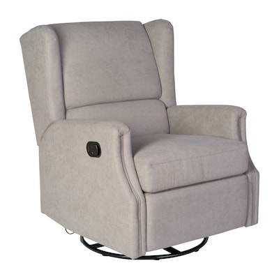 Flash Furniture Omma Fabric Swivel Glider Rocker Recliner, Light Gray (CYRAC537LTGRY)