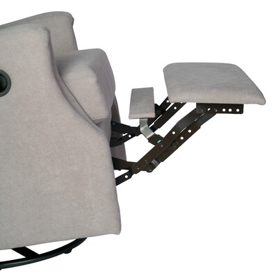 Flash Furniture Omma Fabric Swivel Glider Rocker Recliner, Light Gray (CYRAC537LTGRY)