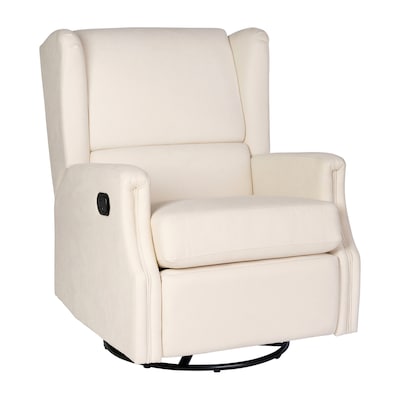 Flash Furniture Omma Fabric Swivel Glider Rocker Recliner, Cream (CYRAC537CRM)