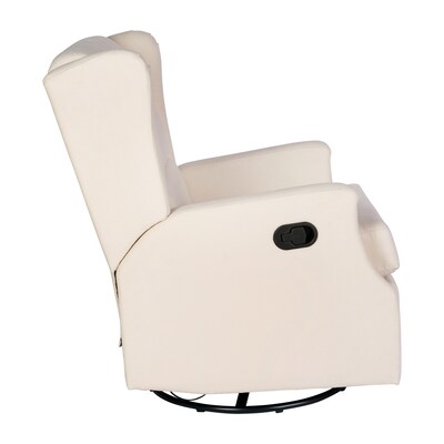 Flash Furniture Omma Fabric Swivel Glider Rocker Recliner, Cream (CYRAC537CRM)