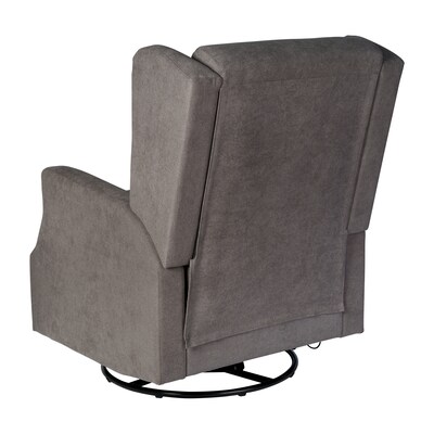 Flash Furniture Omma Fabric Swivel Glider Rocker Recliner, Dark Gray (CYRAC537DKGRY)