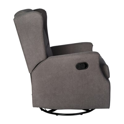 Flash Furniture Omma Fabric Swivel Glider Rocker Recliner, Dark Gray (CYRAC537DKGRY)