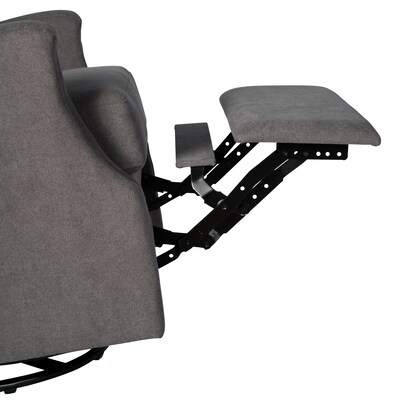 Flash Furniture Omma Fabric Swivel Glider Rocker Recliner, Dark Gray (CYRAC537DKGRY)