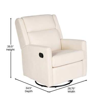 Flash Furniture Cash Fabric Swivel Glider Rocker Recliner, Cream (CYRAC536CRM)