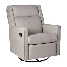 Flash Furniture Cash Fabric Swivel Glider Rocker Recliner, Light Gray (CYRAC536LTGRY)