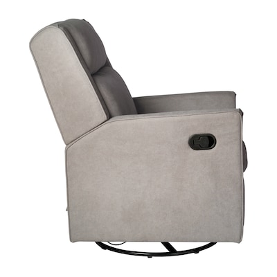 Flash Furniture Cash Fabric Swivel Glider Rocker Recliner, Light Gray (CYRAC536LTGRY)