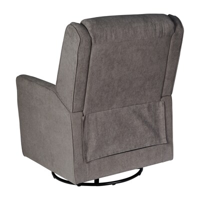 Flash Furniture Cash Fabric Swivel Glider Rocker Recliner, Dark Gray (CYRAC536DKGRY)
