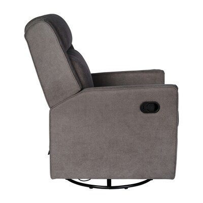 Flash Furniture Cash Fabric Swivel Glider Rocker Recliner, Dark Gray (CYRAC536DKGRY)