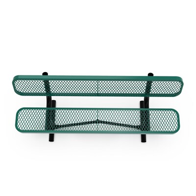 Flash Furniture Sigrid Steel 3-Seat Commercial Grade Outdoor Bench, Green (SLFAG4HUT2GN)