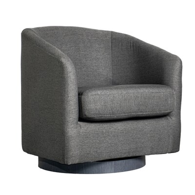 Flash Furniture Landon Fabric Upholstery Club Style Barrel Accent Armchair, Dark Gray (BSAC22060DKGR