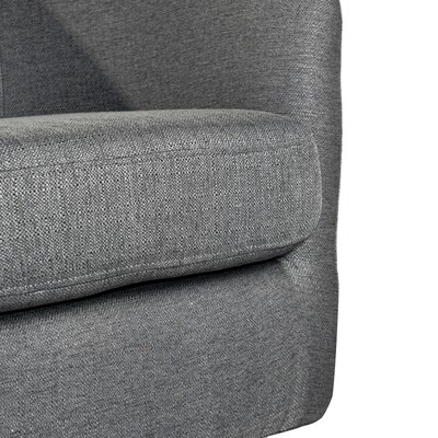 Flash Furniture Landon Fabric Upholstery Club Style Barrel Accent Armchair, Dark Gray (BSAC22060DKGRY)