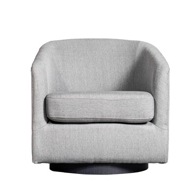 Flash Furniture Landon Fabric Upholstery Club Style Barrel Accent Armchair, Light Gray (BSAC22060LTGRY)