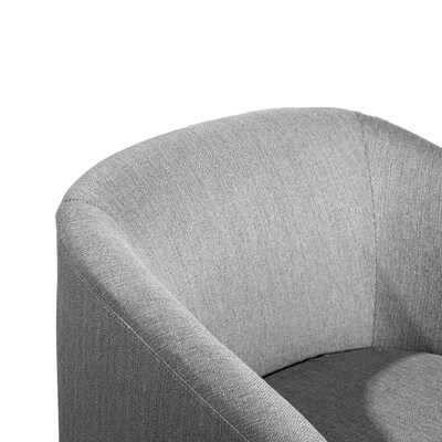 Flash Furniture Landon Fabric Upholstery Club Style Barrel Accent Armchair, Light Gray (BSAC22060LTGRY)