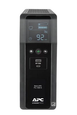 APC Series 1000VA Battery Backup UPS, 10-Outlets, Black (BR1000MS)