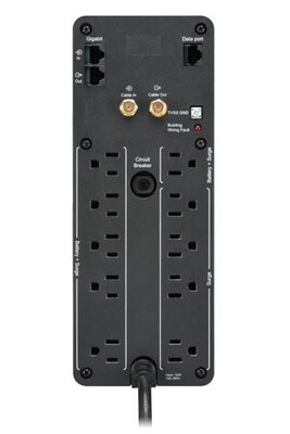 APC Series 1350VA Battery Backup UPS, 10-Outlets, Black (BR1350MS)