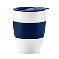 Koziol White with Deep Velvet Blue AROMA TO GO 2.0 Insulated Cup with Lid, 13.5 oz (3589408)