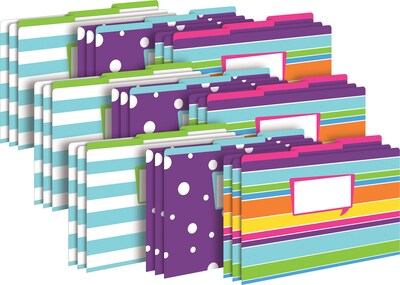Barker Creek Happy File Folder, 1/3-Cut Tab, Legal Size, Assorted Colors, 27/Set (BC3569)
