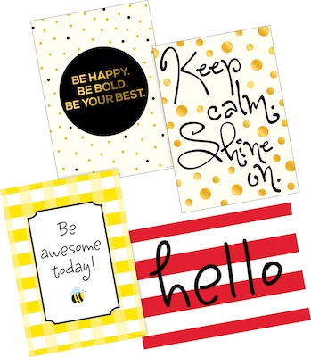 Barker Creek Hello! Youre Awesome & Shine on! Posters, 4/Set (BC3604)
