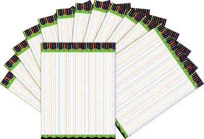 Barker Creek Neon Stripe Computer Paper, 100 Sheets/Set (BC3610)