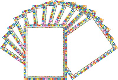 Barker Creek Retro Computer Paper, 8.5 x 11, 60 lbs., Multicolored, 100 Sheets/Pack (BC3612)