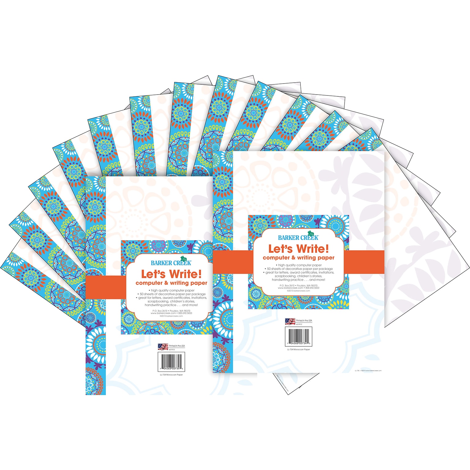 Barker Creek Moroccan Computer Paper, 100 Sheets/Set (BC3619)