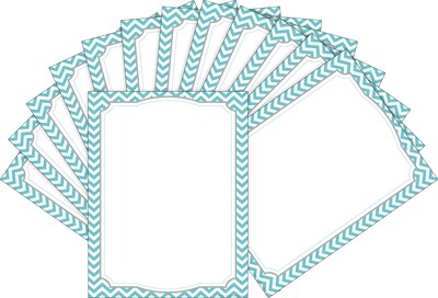 Barker Creek Chevron Computer Paper, 8.5 x 11, 60 lbs., Turquoise, 100 Sheets/Pack (BC3623)