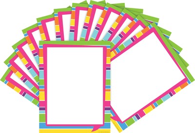 Barker Creek Happy Bright Stripe Computer Paper, 100 Sheets/Set (BC3625)